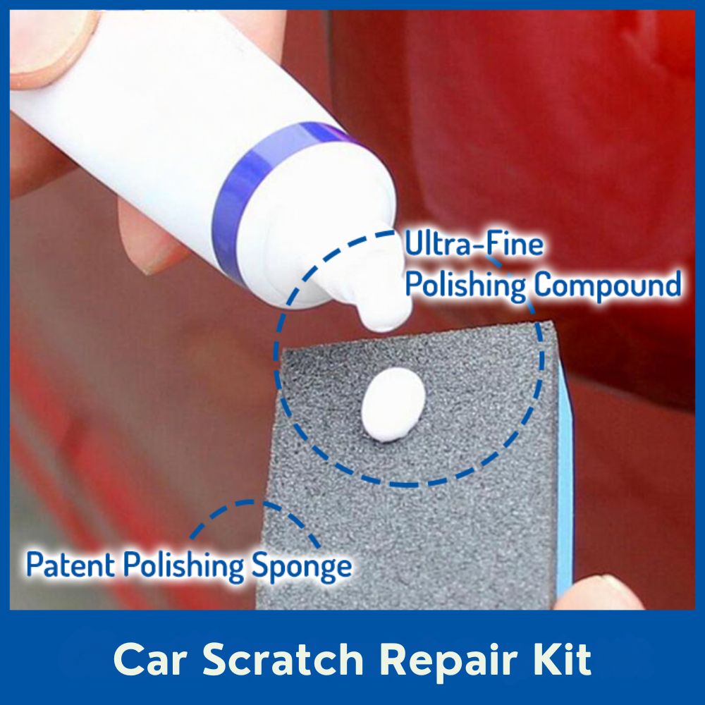 Belro car scratch repair kit with applicators and repair compounds for home and garden vehicle scratch fixing.