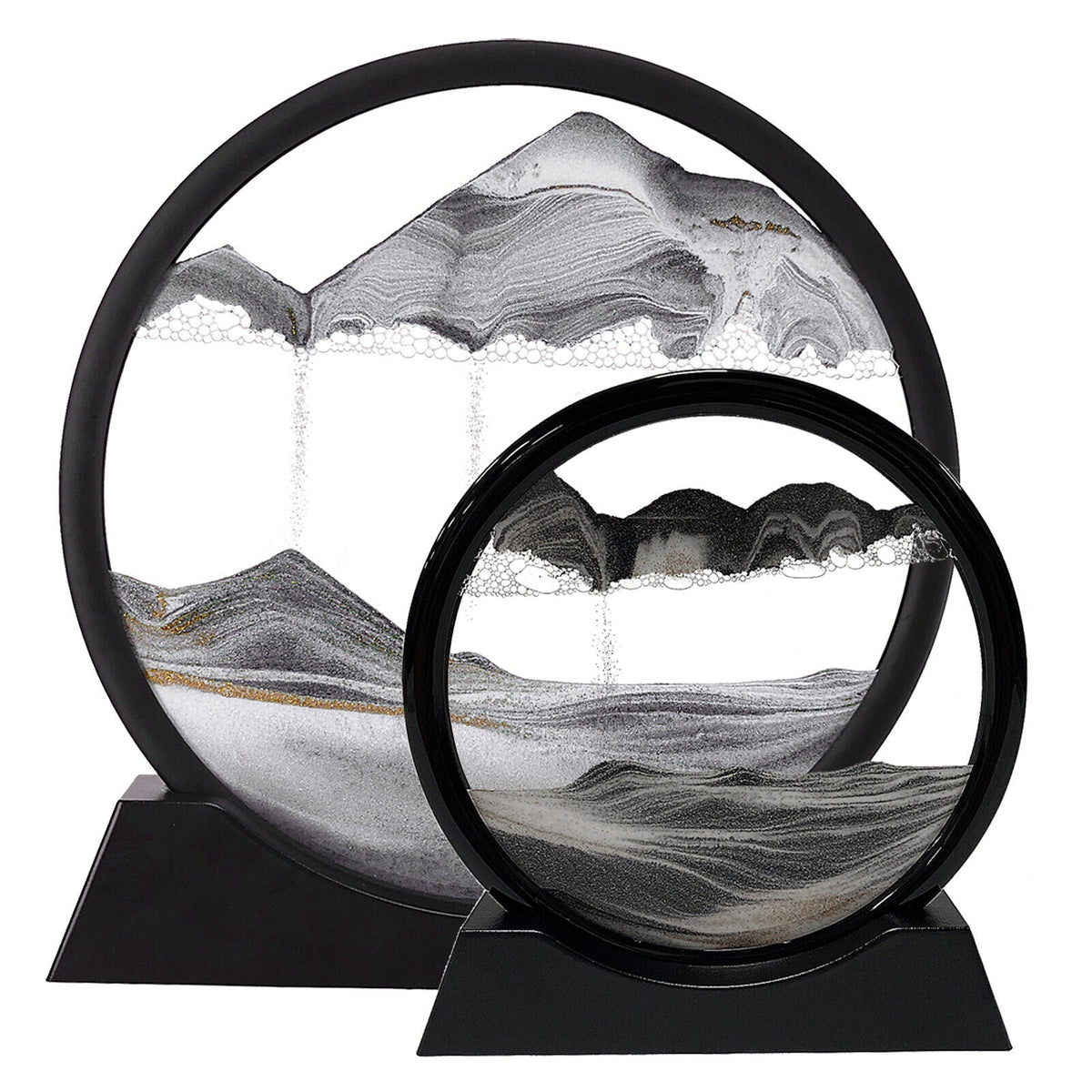 Belro Moving Sandscape decor with flowing sand and colorful patterns, ideal for home and garden interior decoration.