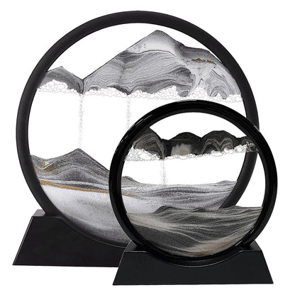 Belro Moving Sandscape decor with flowing sand and colorful patterns, ideal for home and garden interior decoration.