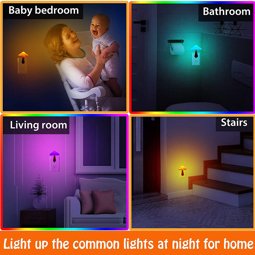 Belro mushroom night light with soft glowing LED light, shaped like a cute mushroom for cozy bedroom ambiance.