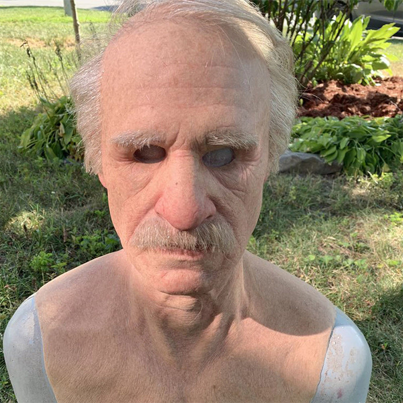 Realistic full face latex Halloween mask by BowLift, detailed costume mask for cosplay and spooky costume wear
