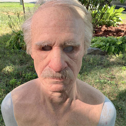 Realistic full face latex Halloween mask by BowLift, detailed costume mask for cosplay and spooky costume wear
