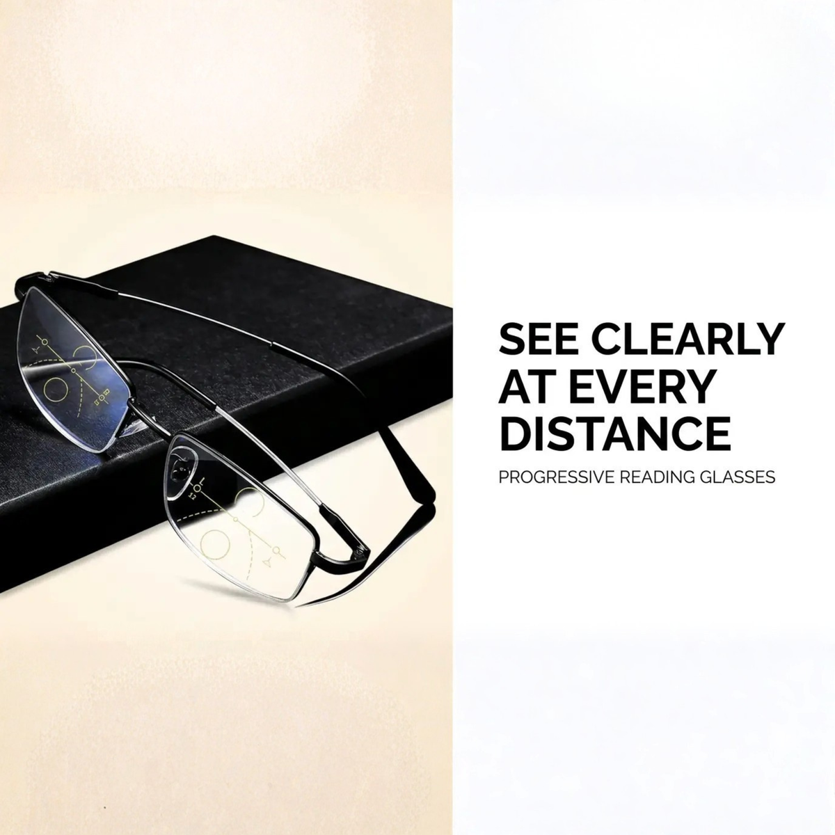 BowLift Sandsberg20250613 progressive glasses with clear vision and anti-fatigue lenses, featuring sleek, modern frame design.