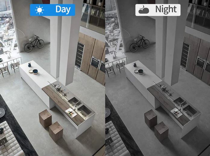 Belro small WiFi security camera with night vision, wireless HD surveillance camera for kids and pet safety monitoring.