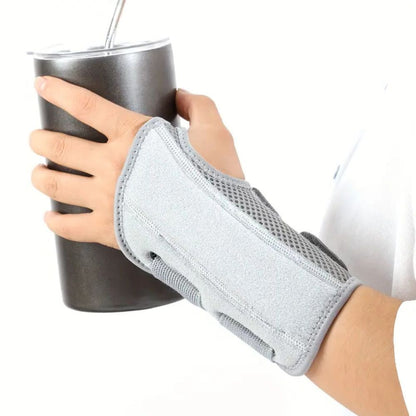 Belro flexible thumb support wrist splint for sprain relief, shown with adjustable straps and comfortable fit for wrist accessories.