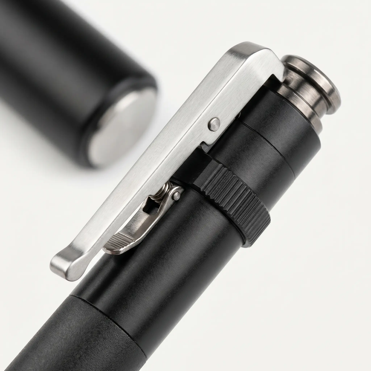 BowLift extendable self-defense stick, compact street guard for personal safety, shown fully extended with textured grip