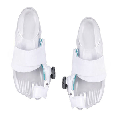Belro premium bunion toe splint and straightener corrector shown on a foot, designed to realign toes and relieve bunion discomfort.