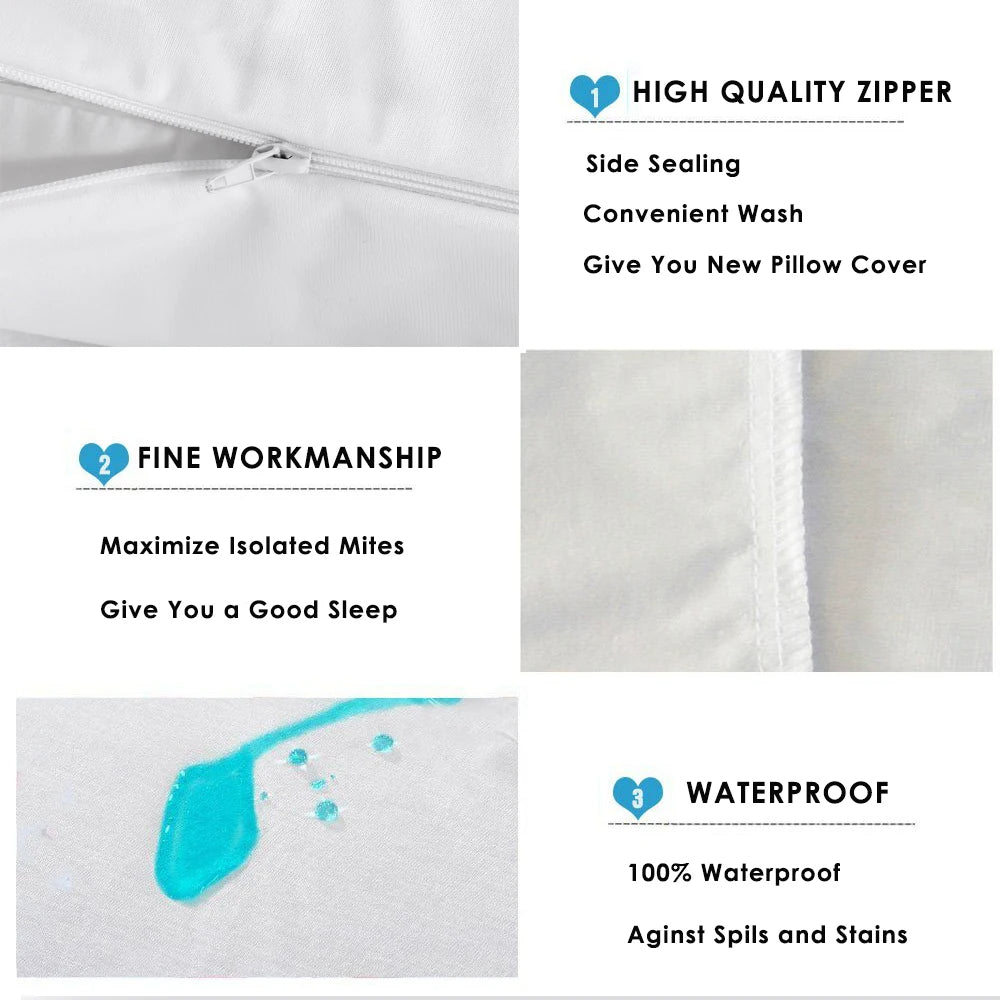 Belro waterproof pillowcase for men, made of durable fabric, showing a close-up view of the sleek, water-resistant design.
