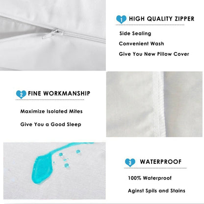 Belro waterproof pillowcase for men, made of durable fabric, showing a close-up view of the sleek, water-resistant design.