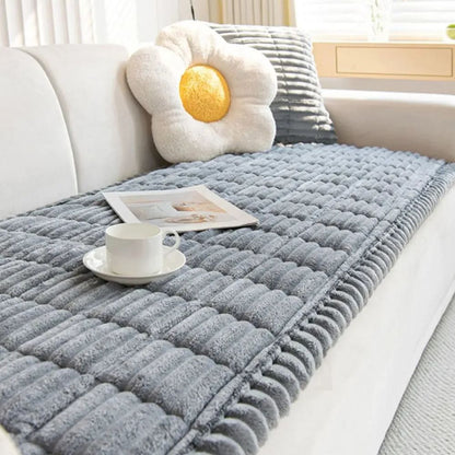Belro Ultra Plush Sofa Bedding Couch Slipcover in soft, plush fabric, protecting and updating a home sofa with a cozy look.