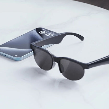 Belro Smart Bluetooth language translation earphone glasses with sleek design, wireless connectivity, and integrated audio for seamless translation