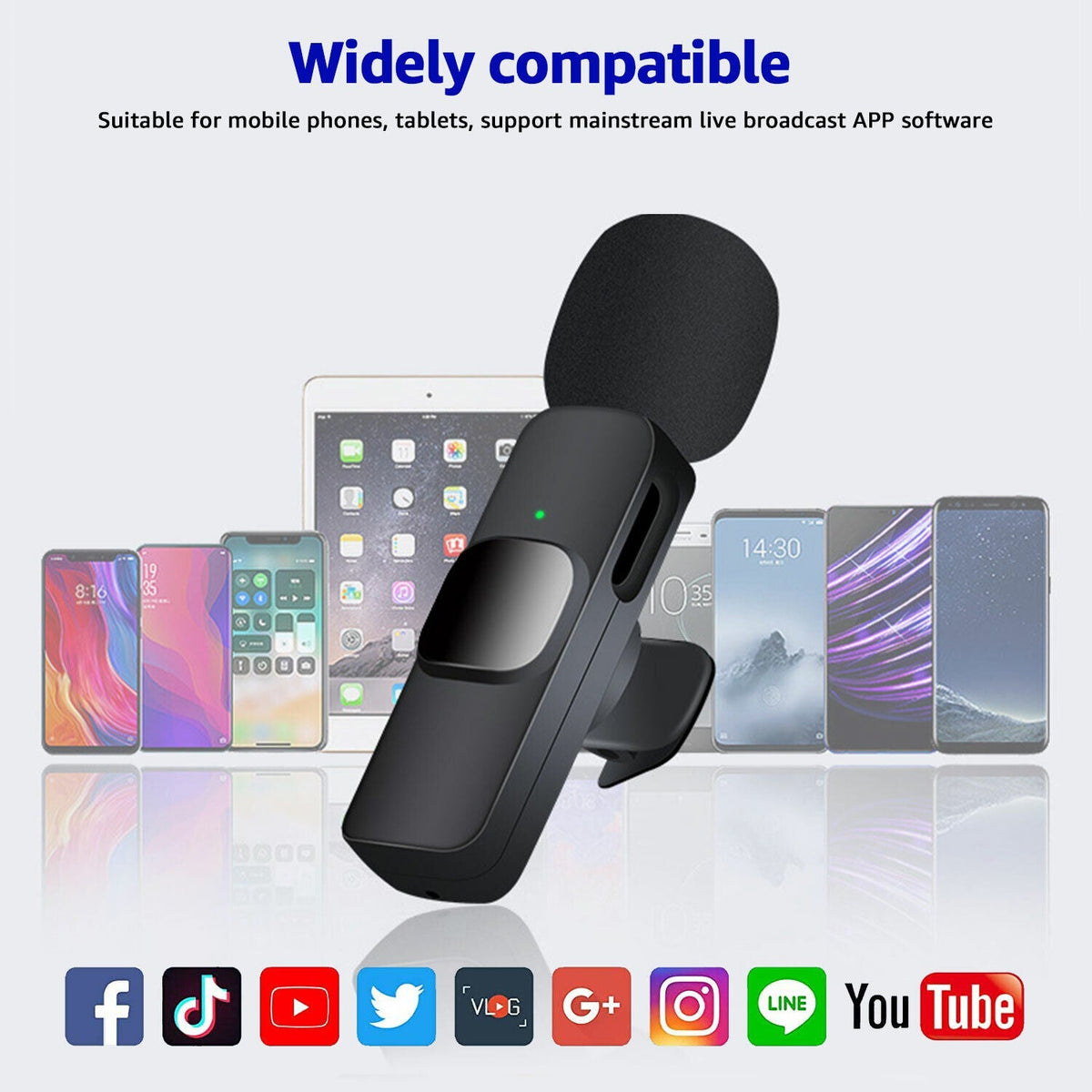 Belro lavalier microphone with clip and cable, ideal for audio recording and broadcasting in electronics and microphone applications.