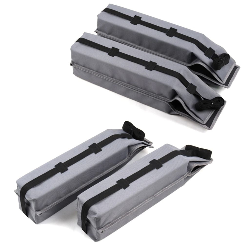Belro universal car soft roof rack protection pads installed on a vehicle, designed to prevent scratches and damage during transport.