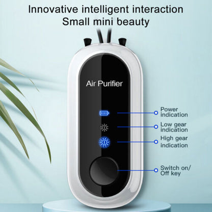 Belro Personal Mini Air Purifier Necklace, wearable electronic air purifier with USB charging, compact and stylish for on-the-go air purification.