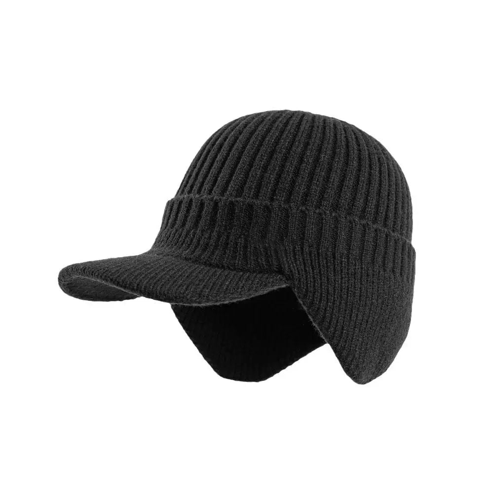 Belro men's knit ear cover winter hat with built-in ear flaps, warm and cozy accessory for cold weather.