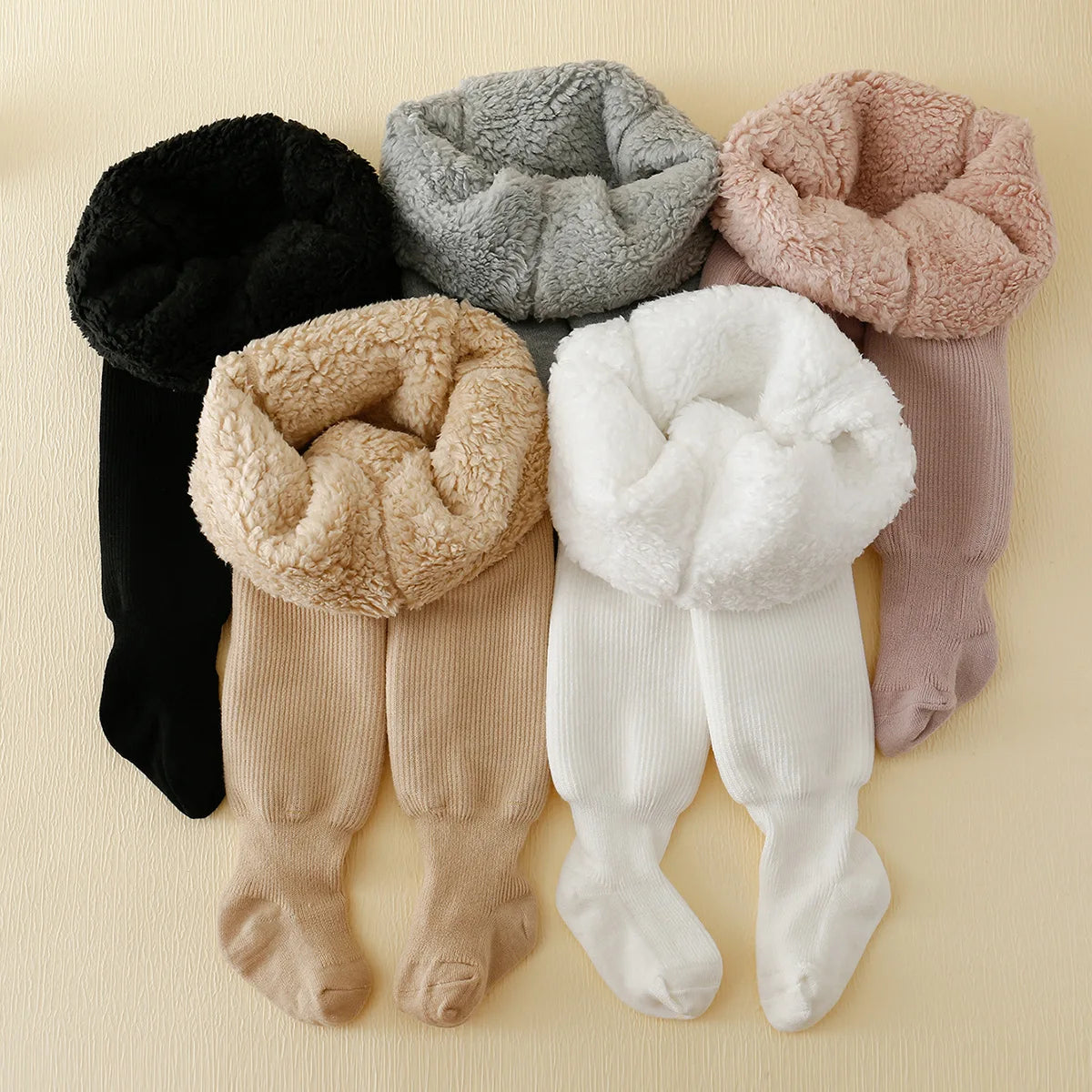 Kids winter fleece-lined leggings by Belro, soft and warm clothing for children, showing cozy fleece interior and comfortable fit.