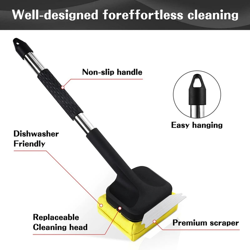 Belro grill brush with steam cleaning and scraper for effective barbecue grill cleaning, shown with bristles and scraper tool.