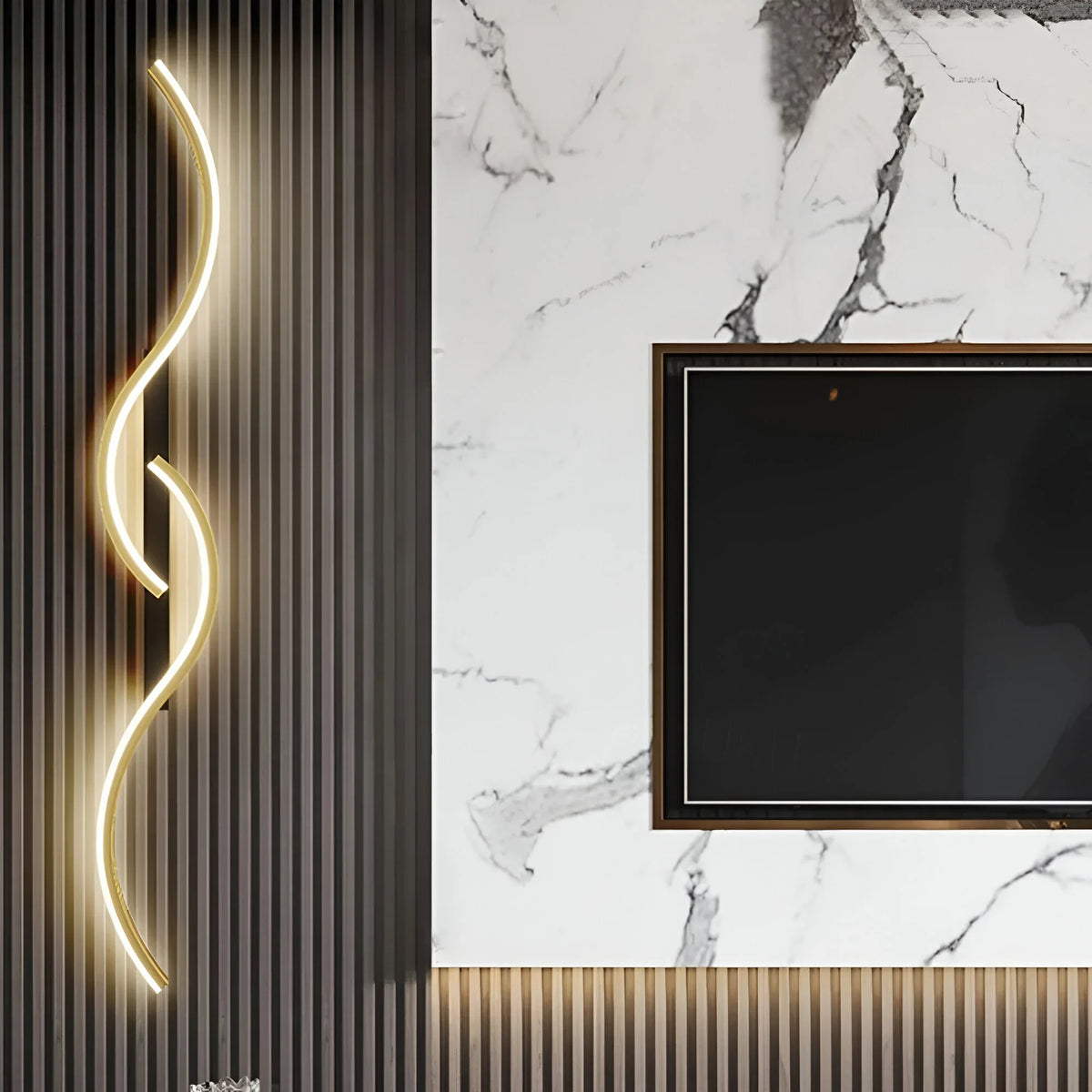 Modern BowLift curved LED wall light for indoor ambient lighting, plug-in installation, contemporary design, sleek wall fixture