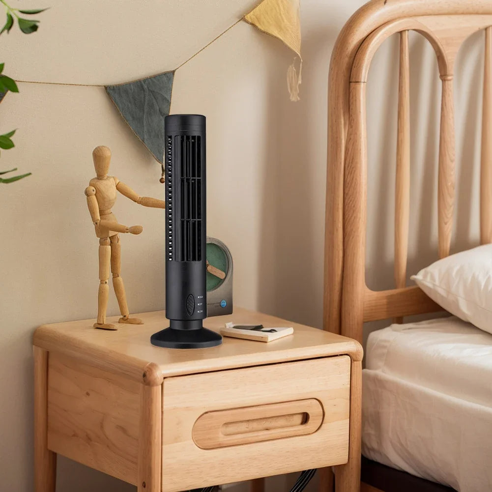 Belro mini desktop air conditioner with bladeless design and USB power, ideal for cooling personal spaces.