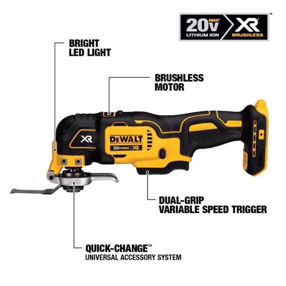 Casavibeo 20-Volt MAX Lithium-Ion cordless 7-tool combo kit with batteries and charger, showing power tools and batteries.