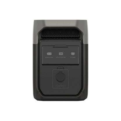 EcoFlow DELTA 3 portable power station by Casavibeo, showing its compact design with multiple power outlets and display screen.