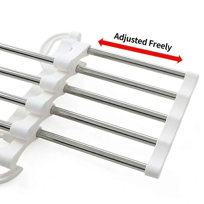 Belro multi-functional magic clothes hanger with multiple hooks for organized clothing storage in home and garden.