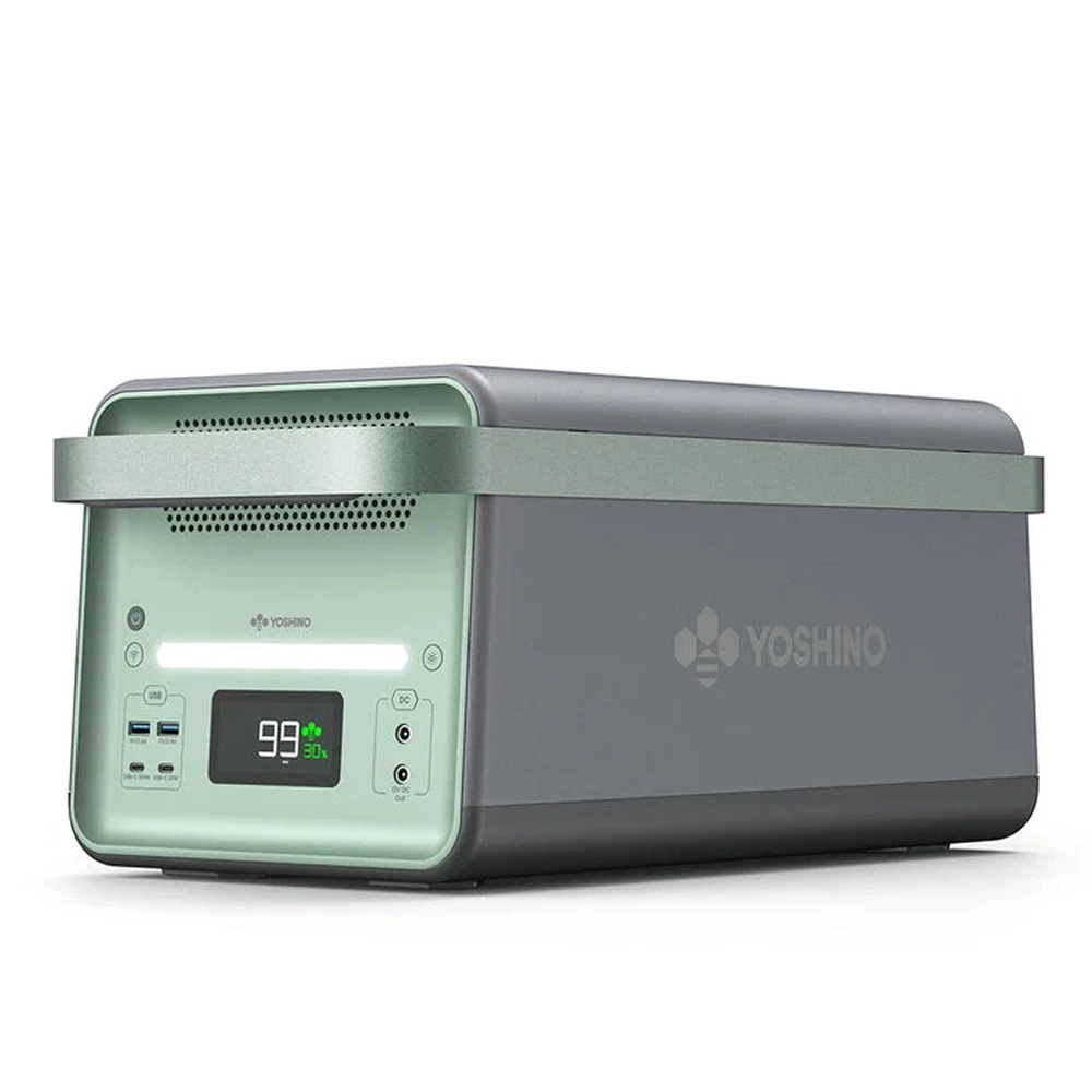 Casavibeo Yoshino B4000 SST portable power station with 2611Wh capacity and 4000W output, featuring multiple charging ports and digital display.
