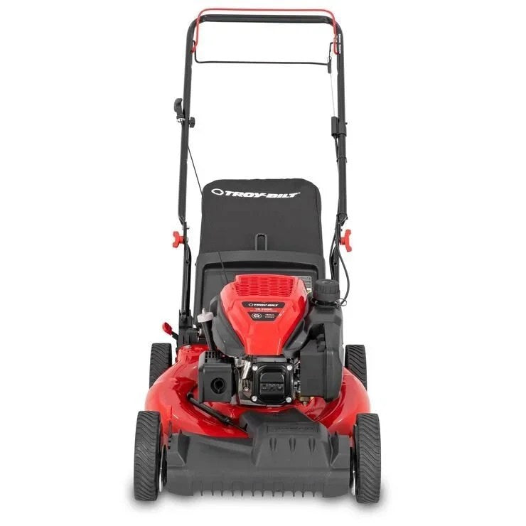 Casavibeo Troy-Bilt TB200C self-propelled lawn mower with adjustable height and durable cutting deck, ideal for residential lawns.