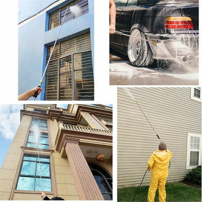 Belro 4000 PSI telescoping high pressure washer wand set for gutter, roof drainage, and wall cleaning, with adjustable extension.