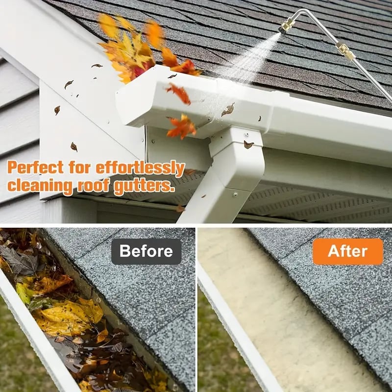 Belro 4000 PSI telescoping high-pressure washer wand set for gutter, roof, drainage, and wall cleaning with adjustable length.