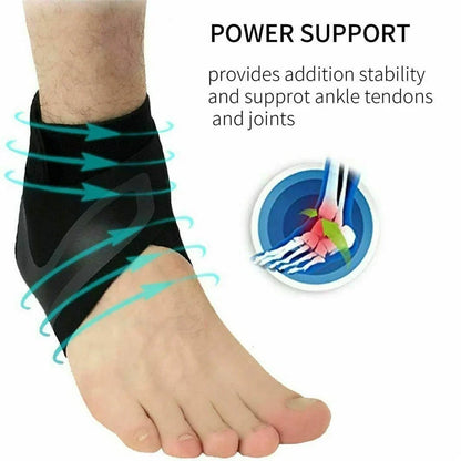 Belro Plantar Ankle X Wrap Brace Support Compression Sleeve for ankle stability and injury relief, shown in white with adjustable straps.