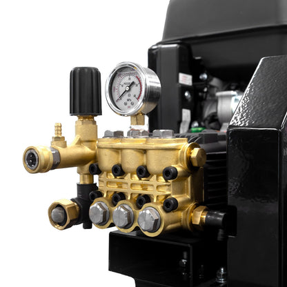 Casavibeo Canpump belt-drive pressure washer with 13 HP Loncin engine, 3600 PSI, 5 GPM, ready for heavy-duty cleaning.