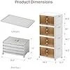 Casavibeo UAMFURI stackable plastic storage bins with lids, wheels, and doors, ideal for closet, bedroom, dorm, or garage organization