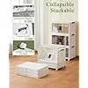 Casavibeo OlarHike 144QT lockable plastic storage bins with lids, foldable design, wheels, and stackable cubes for organization.