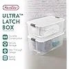 Casavibeo Sterilite 4-pack clear plastic storage bins with latching lids, 116 quart heavy-duty organizing containers for closet and office
