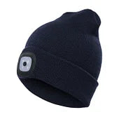 Belro LED Beanie Light showing a cozy beanie with built-in LED flashlight for hands-free lighting.