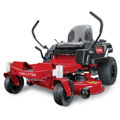 Casavibeo Toro TimeCutter zero-turn mower with 15.5HP Briggs engine, featuring a wide cutting deck and control panel.