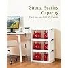 Casavibeo OlarHike 144QT lockable storage bins with lids, folding plastic cabinet with doors, wheels, and stackable design.