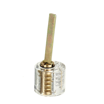 Set of 42 stainless steel practice padlocks by GETDECO, including 3 transparent locks and quick opening guide for lock picking training.