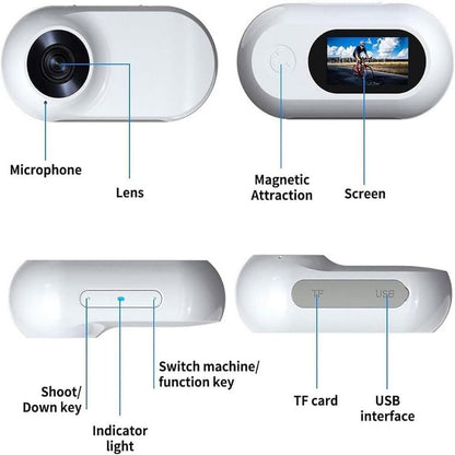 Belro Mini Magnetic Action Camera POV sport recorder with compact design and mounting options, ideal for capturing outdoor adventures.
