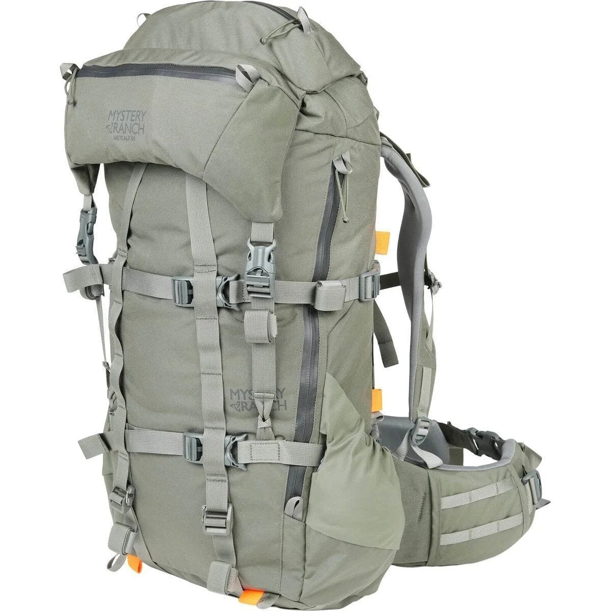Casavibeo Mystery Ranch Metcalf 50 backpack showing adjustable straps, multiple compartments, and sturdy design for outdoor adventures.