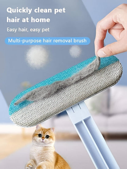 Belro pet hair remover for dogs, showing a handheld grooming tool with collected pet hair on the surface.