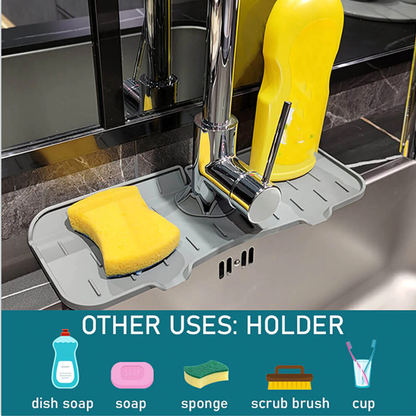 Belro silicone faucet handle drip catcher tray, tool and hardware, designed to catch drips and protect surfaces around faucet handles.