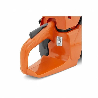 Husqvarna 562 XP® MARK II chainsaw with black body and silver guide bar, close-up of the power tool ready for use