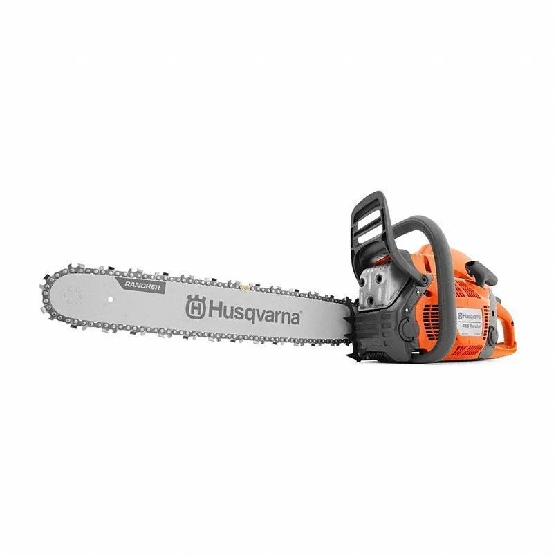 Husqvarna 562 XP® MARK II chainsaw with black and orange body and metal guide bar, showcased on a plain background