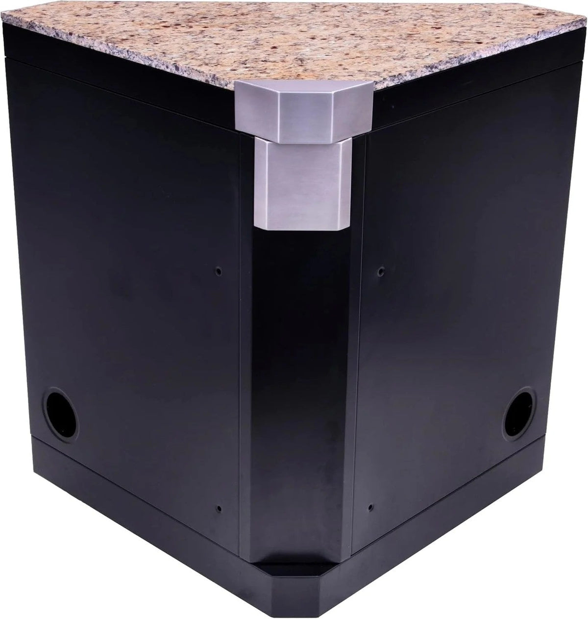 Casavibeo Charbroil Medallion Series modular outdoor kitchen with stainless steel appliances and granite countertops.