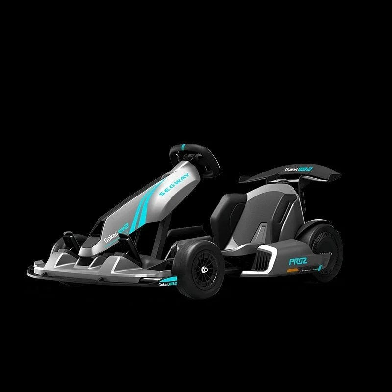 Casavibeo Segway GoKart Pro 2 in black with steering wheel and wheels, ready for outdoor riding and fun.