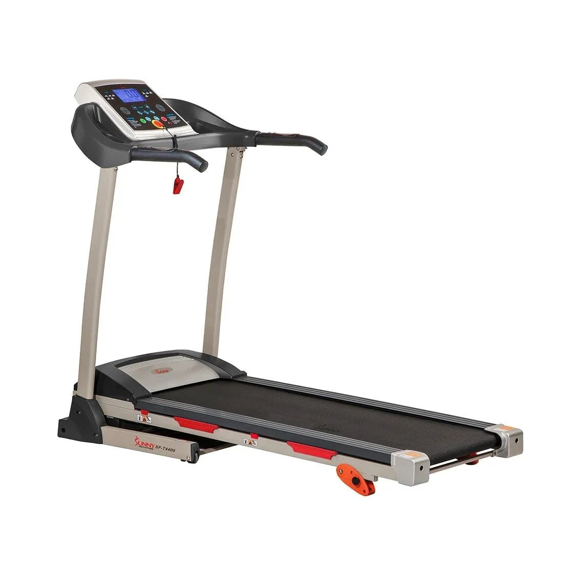 Casavibeo Sunny SF-T4400 treadmill with digital display, running belt, and control panel for home fitness exercise.
