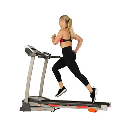 Casavibeo Sunny SF-T4400 treadmill with digital display and safety handrails for home fitness exercise.