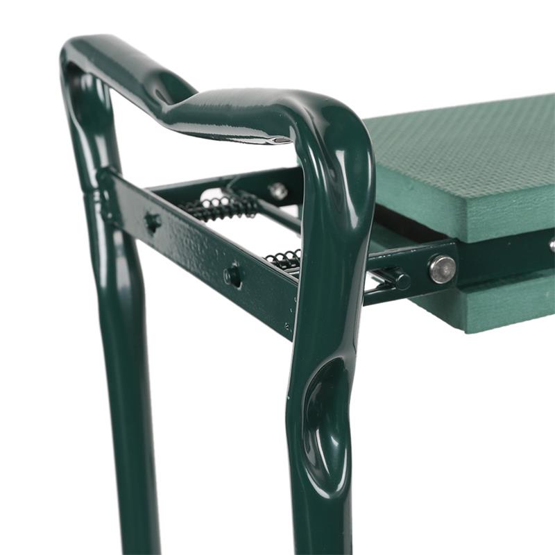 Green Belro ergonomic garden kneeler and seat with padded cushion, ideal for outdoor gardening and yard work.